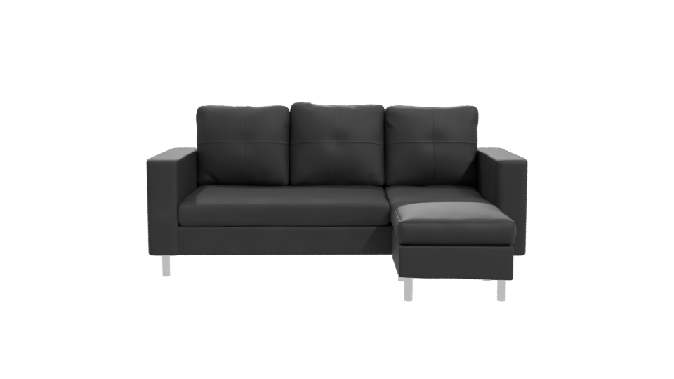 Stylish Modern L-Shaped Sofa 3D Model - Professional 3D Model Render 11