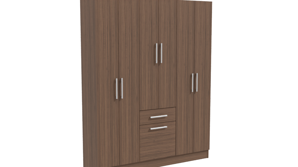 Contemporary Wooden Wardrobe 3D - Professional 3D Model Render 10