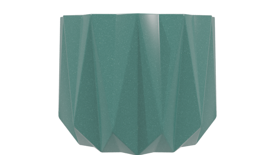 Stylized Geometric Plant Pot 3D - Professional 3D Model Render 3