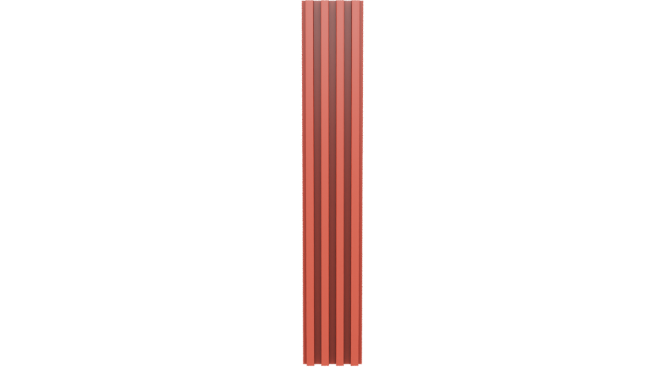 Stylish Vertical Wood Panel 3D - Professional 3D Model Render 5