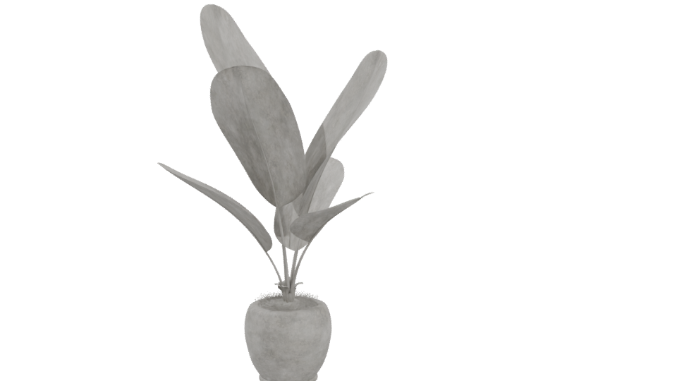 Stylish Potted Plant 3D Model - Professional 3D Model Render 4