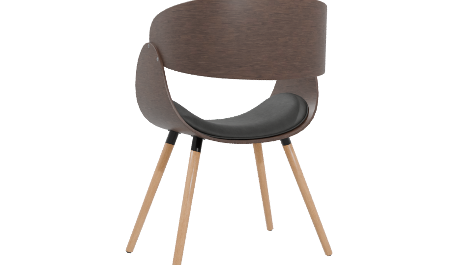 Stylish Modern Accent Chair 3D Model - Professional 3D Model Render 4