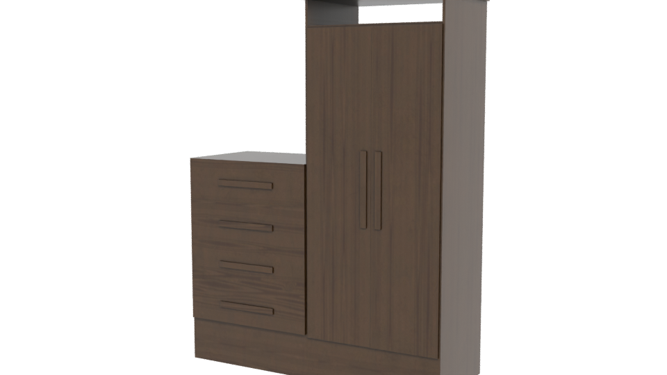 Elegant Wooden Storage Cabinet 3D Model - Professional 3D Model Render 12