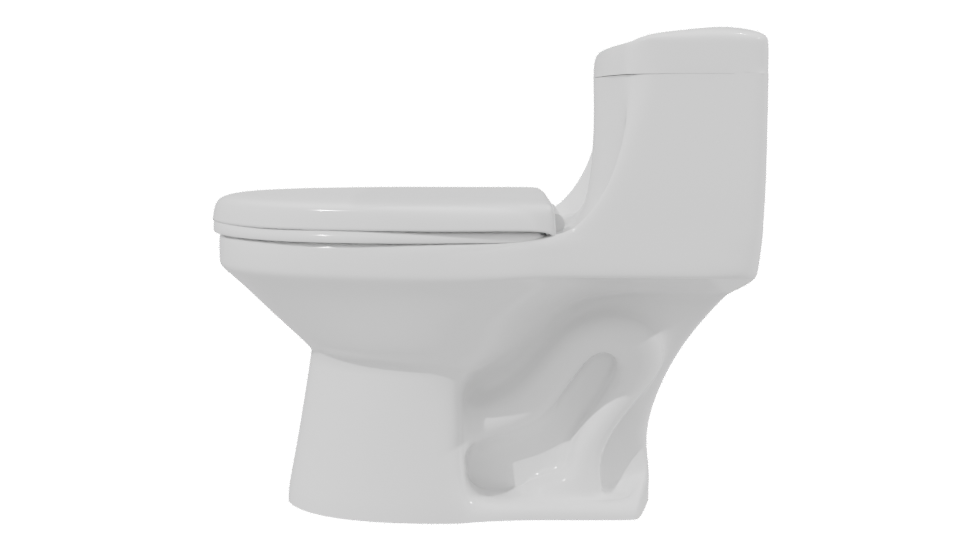Modern Bathroom Toilet 3D Model - Professional 3D Model Render 2