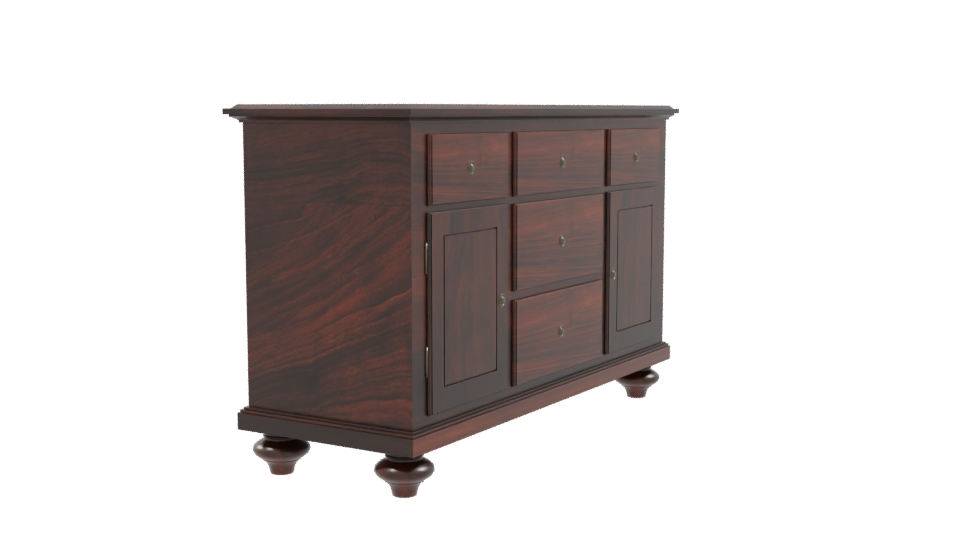 Elegant Wooden Sideboard Model - Professional 3D Model Render 9