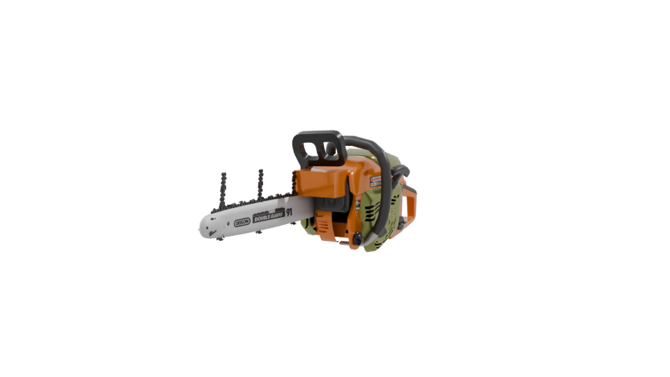 Realistic Chainsaw 3D Model - Professional 3D Model Render 9