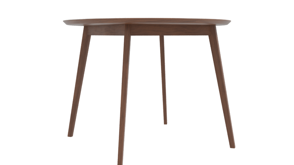 Stylish Round Wooden Table Model - Professional 3D Model Render 10