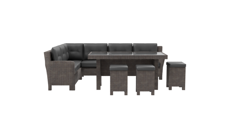 Stylish Outdoor Lounge Set 3D Model - Professional 3D Model Render 8