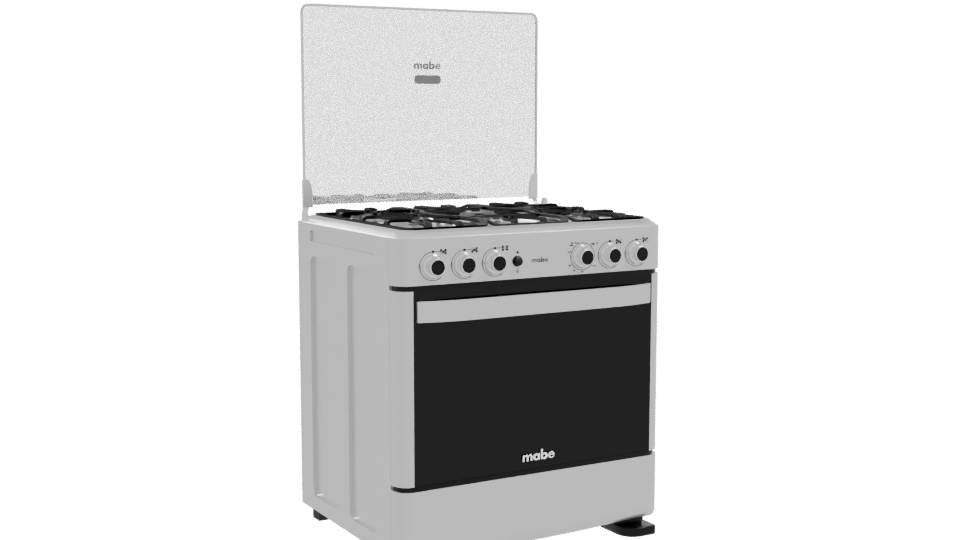Stylish Freestanding Gas Stove Model - Professional 3D Model Render 10