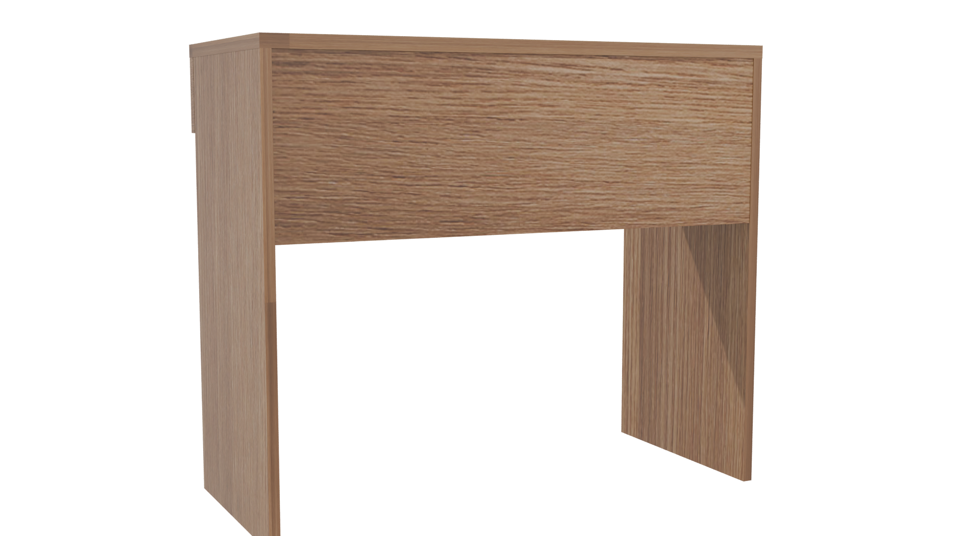 Minimalist Wooden Desk Model - Professional 3D Model Render 4
