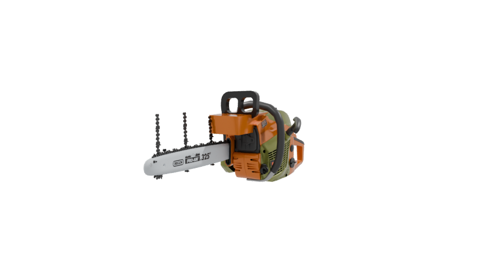 Realistic Chain Saw 3D Model - Professional 3D Model Render 9