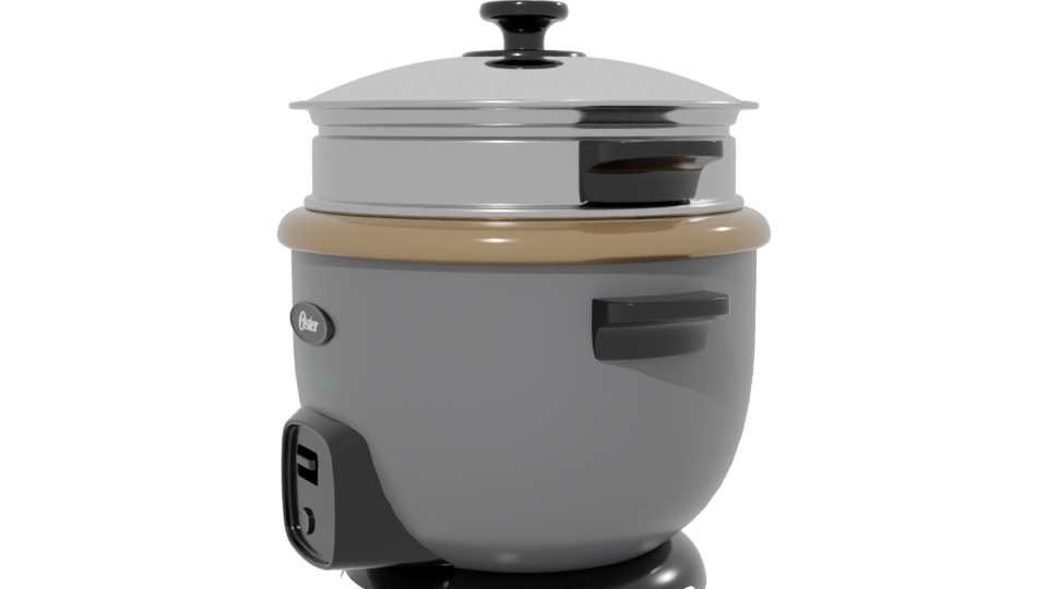 Ceramic Electric Rice Cooker 3D Model - Professional 3D Model Render 13