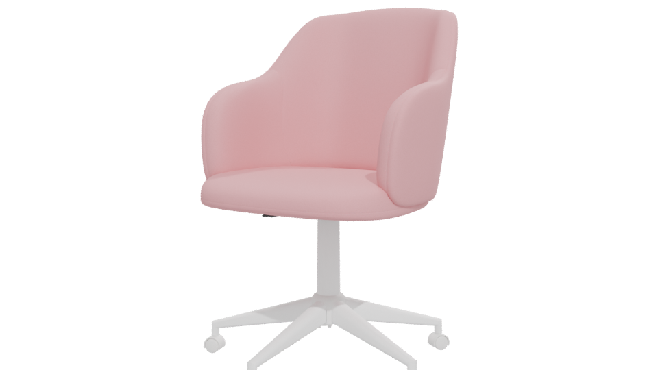 Stylish Pink Office Chair 3D - Professional 3D Model Render 12
