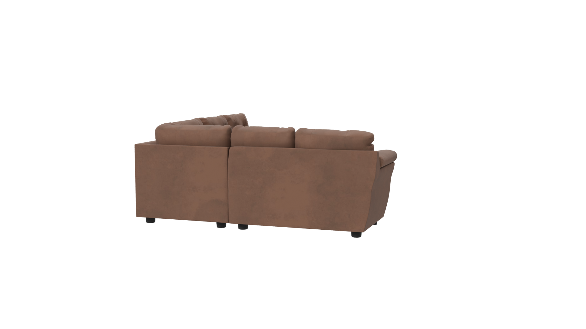 Luxe Brown Fabric Sofa 3D - Professional 3D Model Render 7