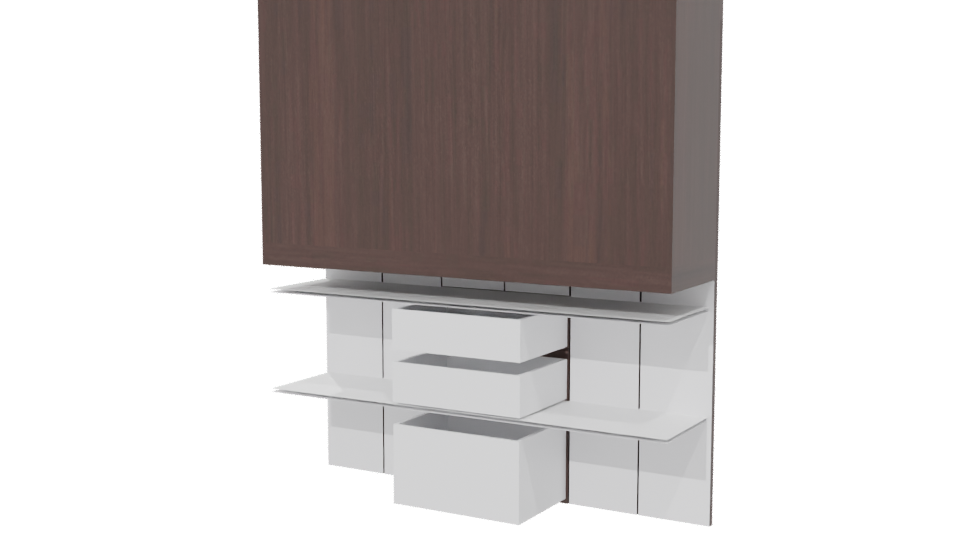 Modern Wooden Storage Cabinet 3D - Professional 3D Model Render 6