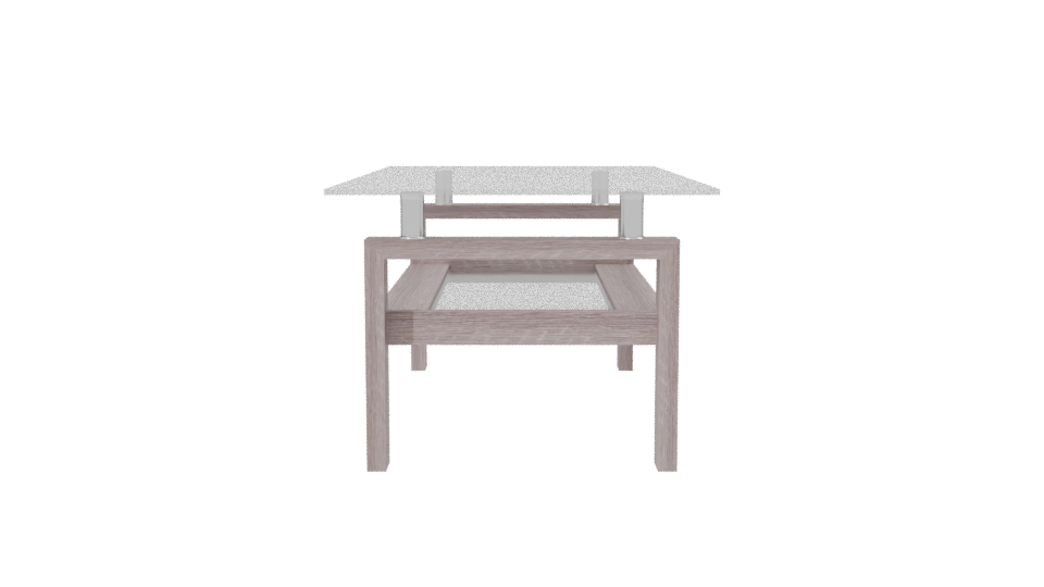 Stylish Glass Top Coffee Table - Professional 3D Model Render 2
