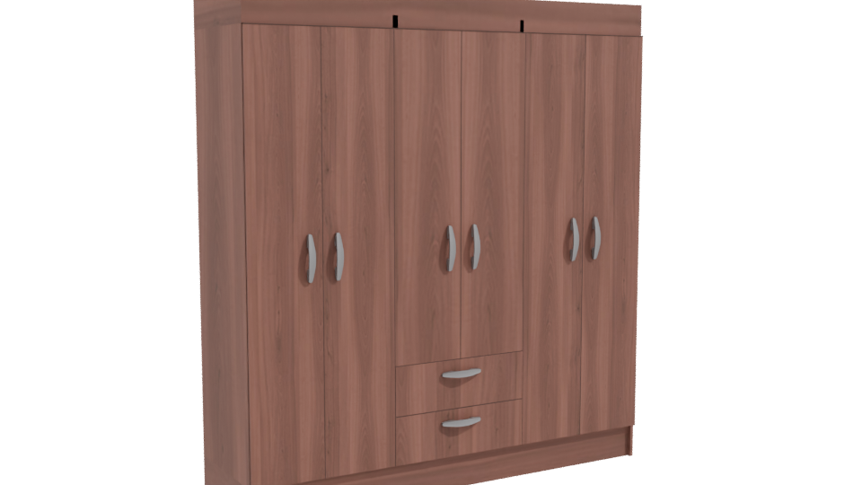 Stylish Wooden Storage Cabinet Model - Professional 3D Model Render 10