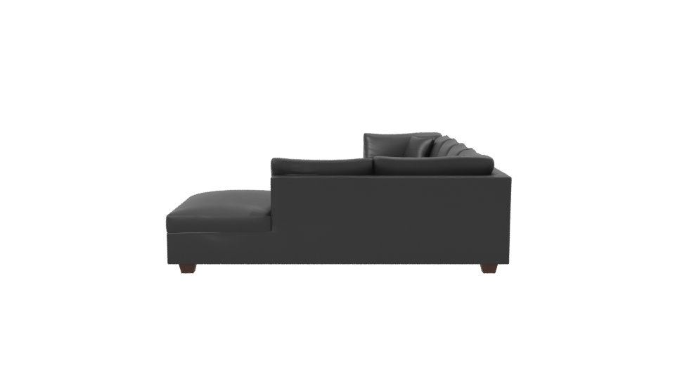 Modern L-Shaped Leather Sofa 3D - Professional 3D Model Render 2