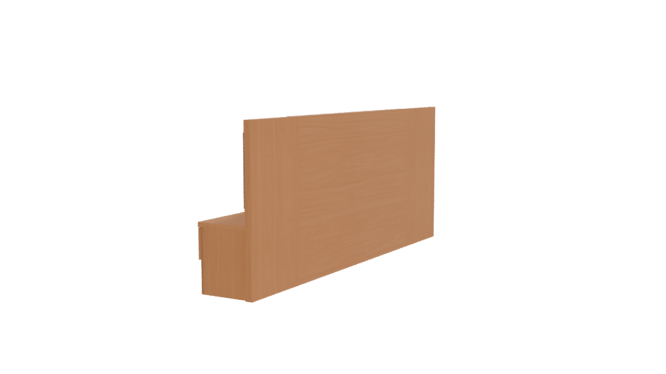 Stylish Wooden Bedroom Headboard Set - Professional 3D Model Render 3