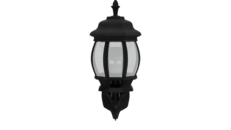 Black Wall Lantern 3D Model - Professional 3D Model Render 11