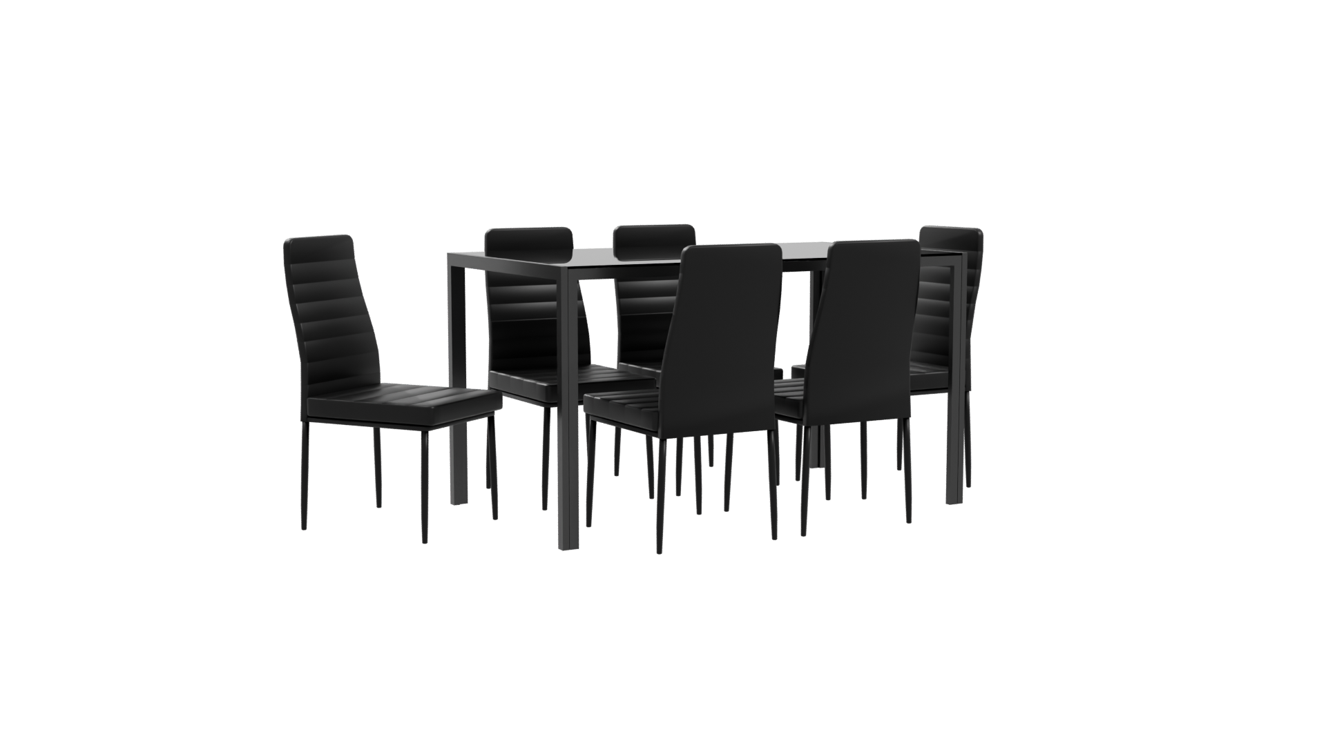 Stylish Modern Dining Set 3D - Professional 3D Model Render 10