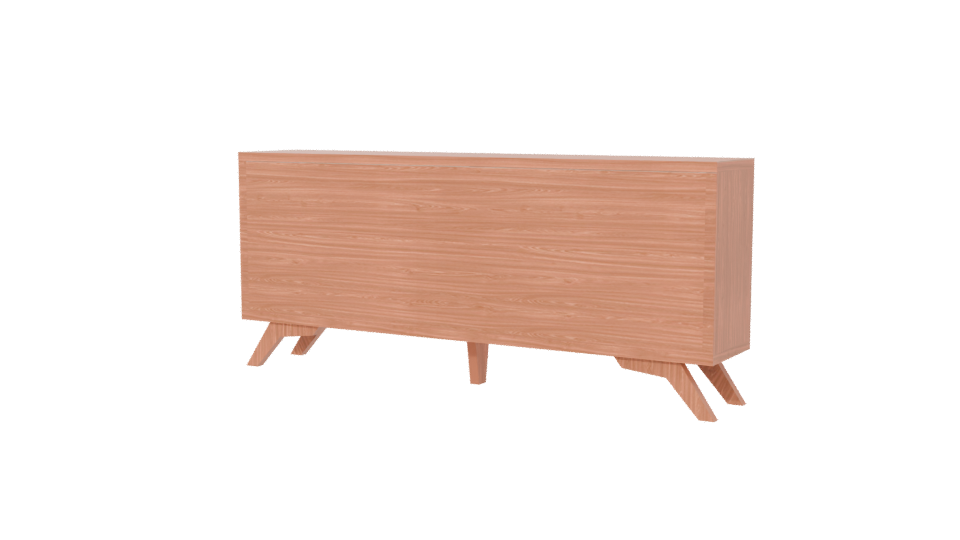 Contemporary Wooden Console Cabinet 3D - Professional 3D Model Render 6