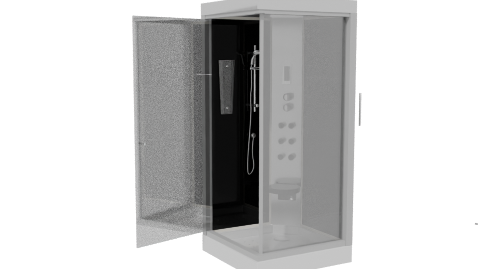 Stylish Modern Shower Cabin 3D - Professional 3D Model Render 13