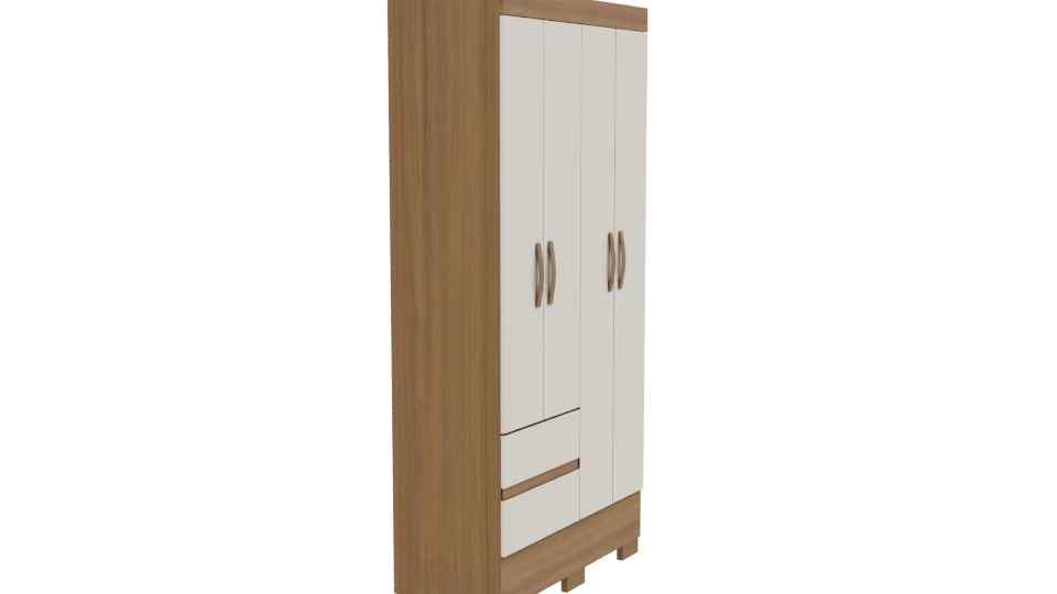 Stylish Modern Wardrobe Cabinet 3D Model - Professional 3D Model Render 9