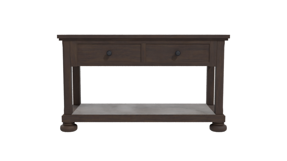 Rustic Wooden Console Table 3D - Professional 3D Model Render 11