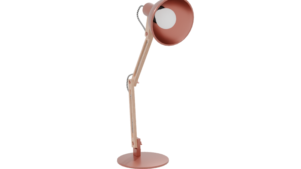 Elegant Copper Desk Lamp 3D - Professional 3D Model Render 7