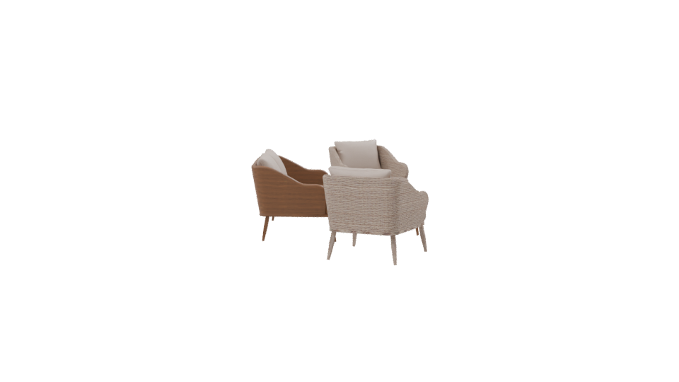 Elegant Modern Outdoor Furniture Set 3D Model - Professional 3D Model Render 8