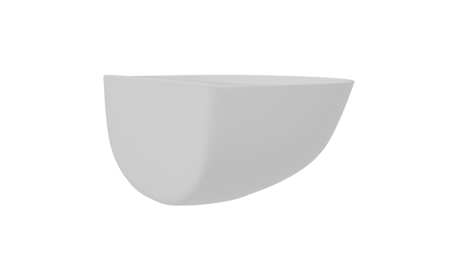 Minimalist White Bathroom Sink Model - Professional 3D Model Render 7