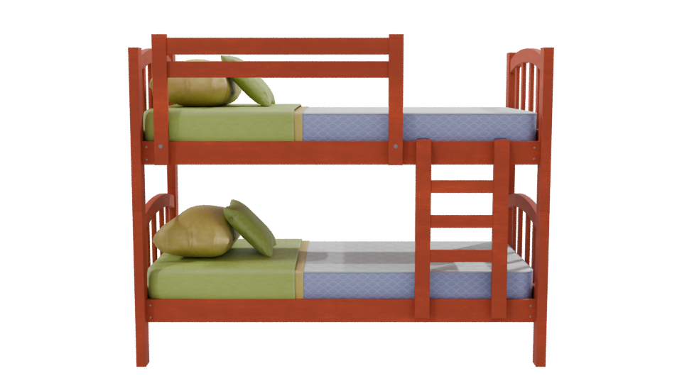 Stylish Bunk Bed 3D Model - Professional 3D Model Render 8
