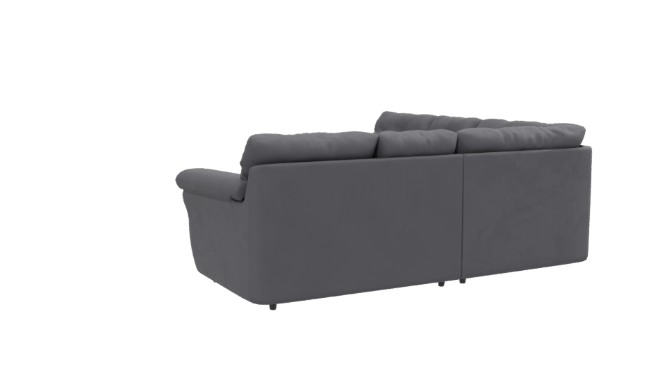 Contemporary L-Shaped Fabric Sofa 3D Model - Professional 3D Model Render 13