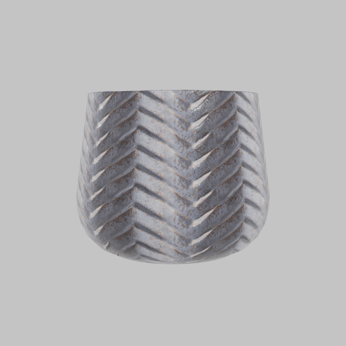 Macetero de cerámica Kiri 22x18 cm negro mate.