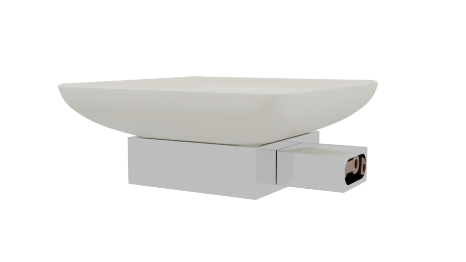Minimalist Ceramic Sink Model - Professional 3D Model Render 3