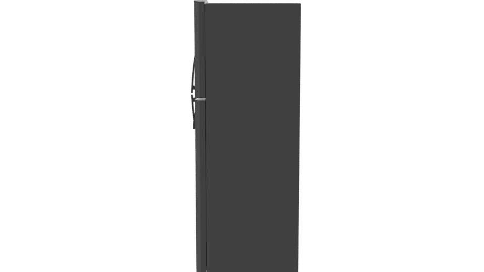 Sleek Black Refrigerator 3D Model - Professional 3D Model Render 2