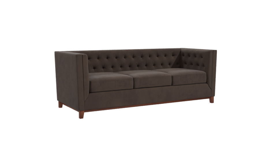 Sofa Roma 3C Velvet Chocolate 3D - Professional 3D Model Render 10