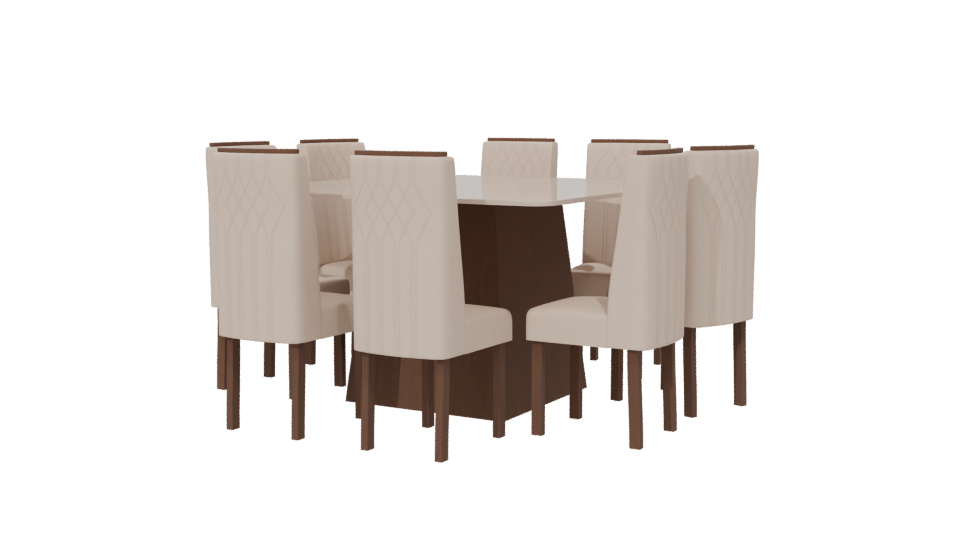 Stylish Dining Table Set 3D - Professional 3D Model Render 6
