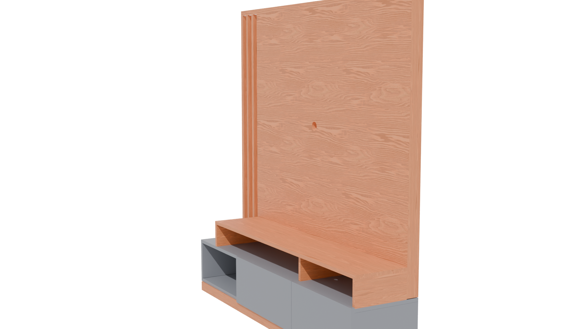 Stylized Wooden Wall Panel 3D - Professional 3D Model Render 13