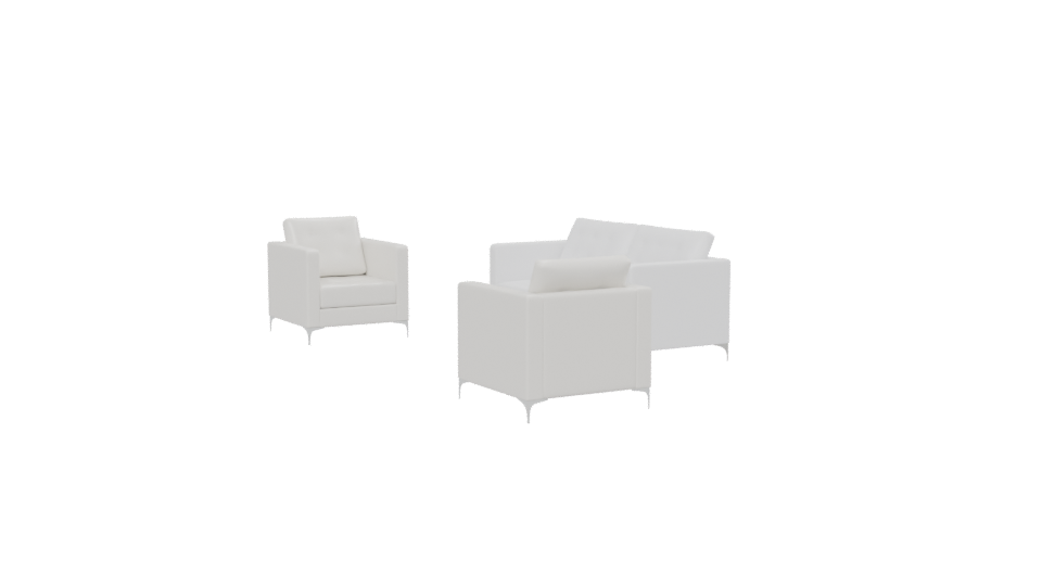 Stylish Minimalist Sofa Set 3D - Professional 3D Model Render 13