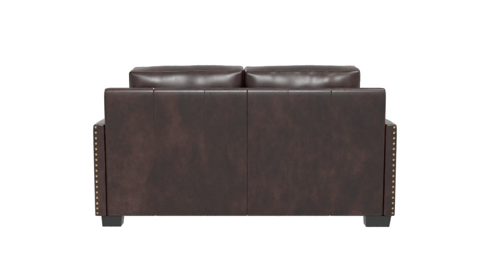 Elegant Brown Leather Sofa Model - Professional 3D Model Render 5