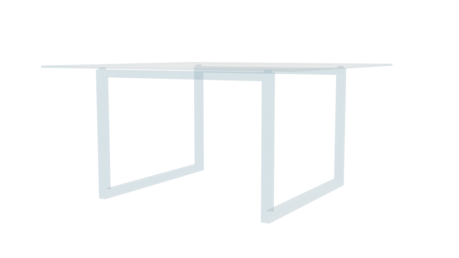 Contemporary Glass Top Dining Table 3D Model - Professional 3D Model Render 6