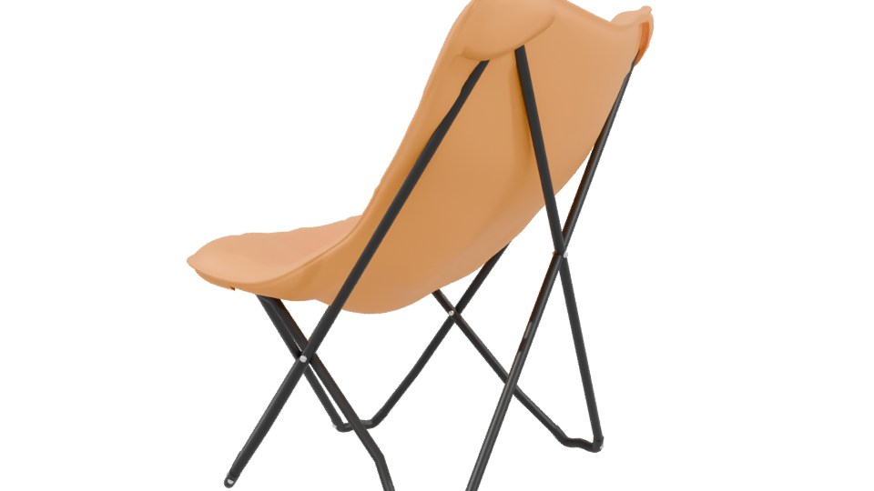Stylish Folding Outdoor Chair Model - Professional 3D Model Render 3