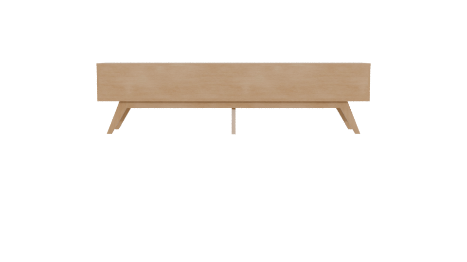 Contemporary Wooden Console Table 3D - Professional 3D Model Render 5