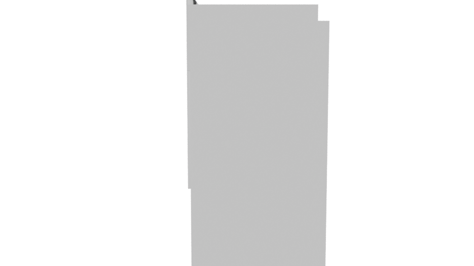 Sleek White Bathroom Vanity Cabinet 3D Model - Professional 3D Model Render 2