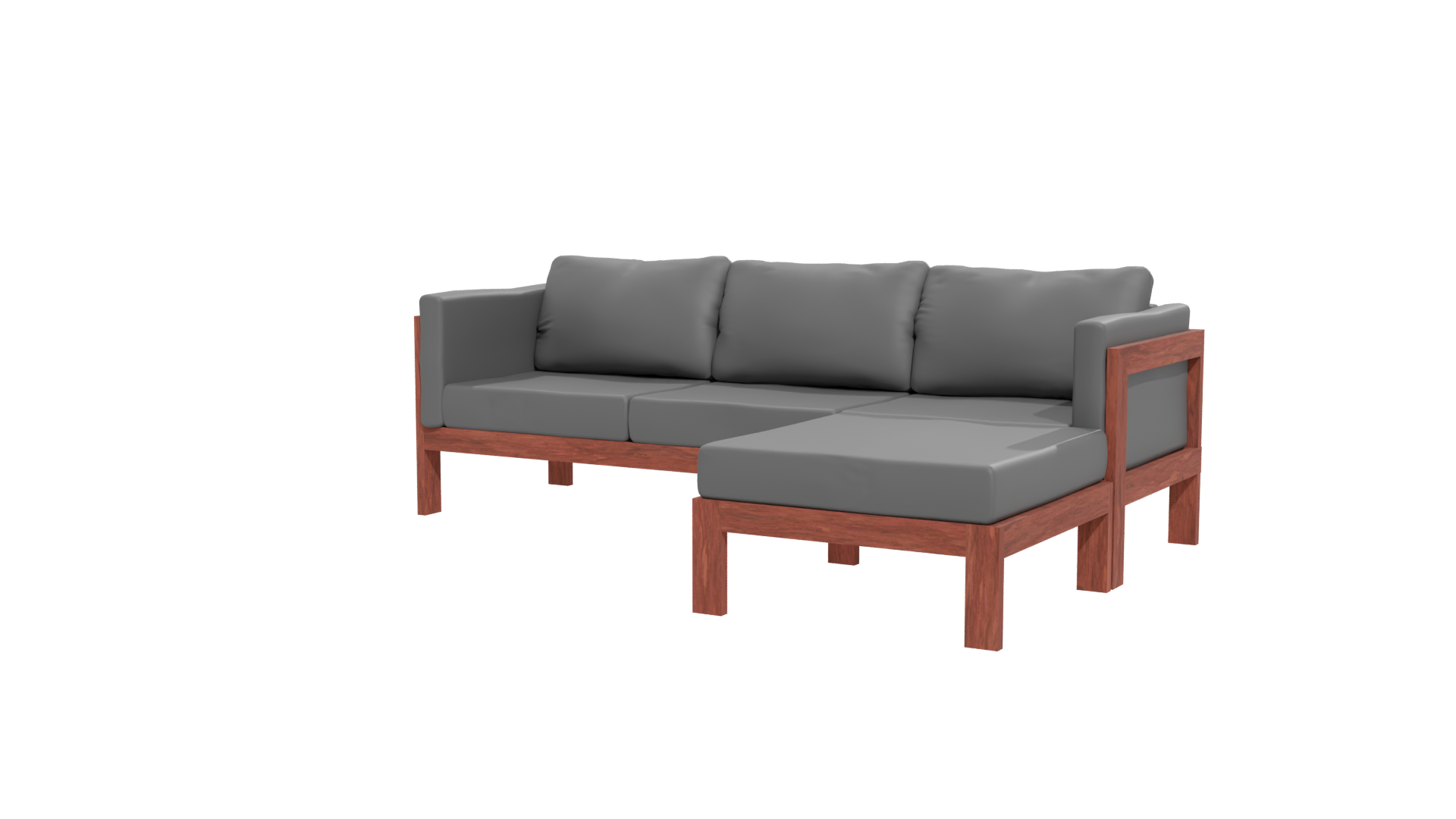 Stylish Outdoor Sectional Sofa 3D - Professional 3D Model Render 12