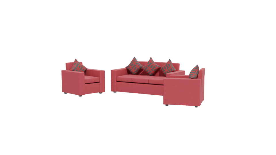 Stylish Fabric Sofa Set 3D - Professional 3D Model Render 12