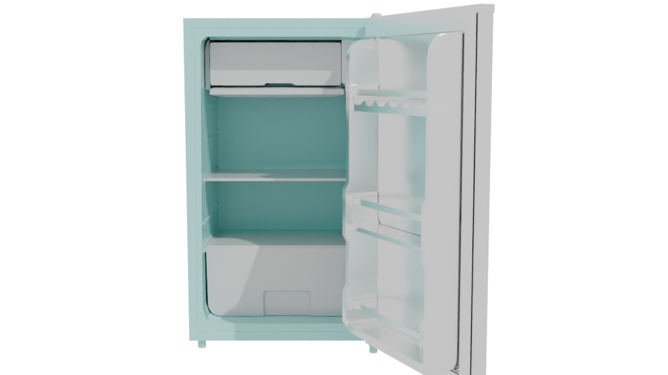 Compact Refrigerator Interior Model - Professional 3D Model Render 11