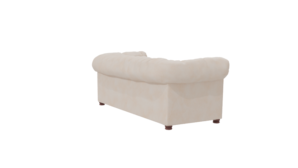 Elegant Chesterfield Sofa 3D Model - Professional 3D Model Render 7